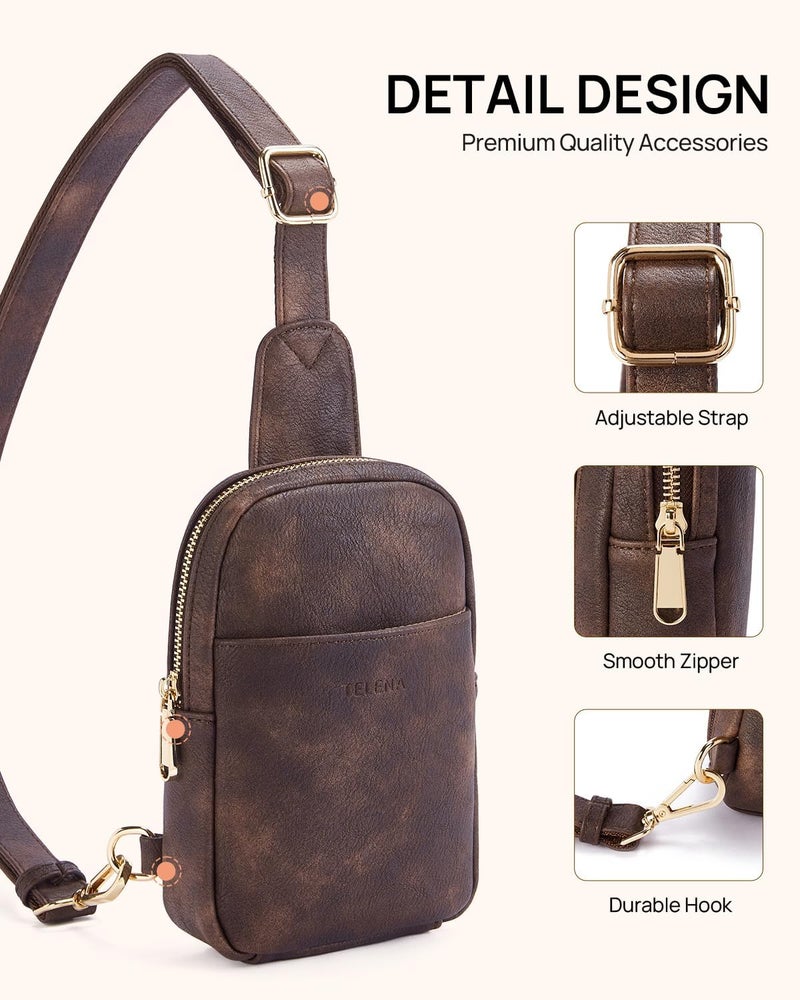 Telena Crossbody Bags for Women Leather Cross Body Sling Bag for Woman Travel - Image 5
